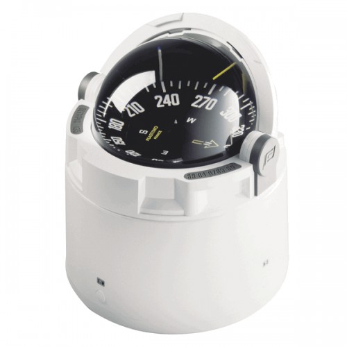 Plastimo Olympic 135 Binnacle Mount Compass - White Body, Black Flat Card (65531) Plastimo Olympic 135 Binnacle Mount Compass - White Body, Black Flat Card (65531)