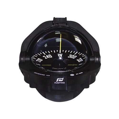 Plastimo Offshore 105 Flush Mount Compass - Black Body, Black Flat Card (65004)