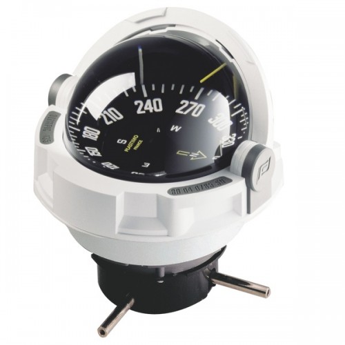 Plastimo Olympic 135 Flush Mount Compass - Black Body, Red Flat Card (65534)