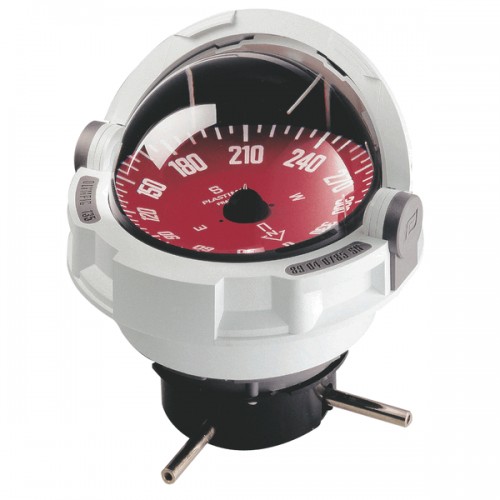 Plastimo Olympic 135 Flush Mount Compass - White Body, Red Flat Card (65535)