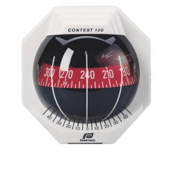 Plastimo Contest 130 Vertical Bulkhead Compass - White Body, Red Conical Card (17294)