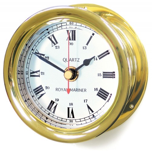 Royal Mariner Capstan Clock - Solid Brass Royal Mariner Capstan Clock - Solid Brass