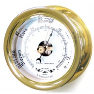 Royal Mariner Capstan Barometer - Solid Brass Royal Mariner Capstan Barometer - Solid Brass