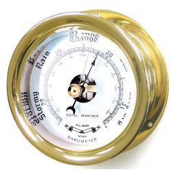 Royal Mariner Capstan Barometer - Solid Brass Royal Mariner Capstan Barometer - Solid Brass