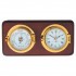 Royal Mariner Channel Latch Clock and Barometer - Brass on Wooden Board