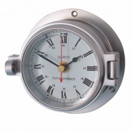 Royal Mariner Channel Latch Clock - Matt Chrome Royal Mariner Channel Latch Clock - Matt Chrome