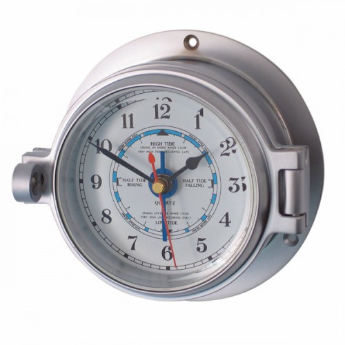 Royal Mariner Channel Latch Tide Clock - Matt Chrome Royal Mariner Channel Latch Tide Clock - Matt Chrome