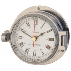 Royal Mariner Channel Latch Clock - Polished Chrome Royal Mariner Channel Latch Clock - Polished Chrome