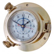 Royal Mariner Porthole Tide Clock - Small, Solid Brass Royal Mariner Porthole Tide Clock - Small, Solid Brass