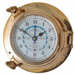 Royal Mariner Porthole Tide Clock - Medium, Solid Brass Royal Mariner Porthole Tide Clock - Medium, Solid Brass