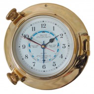Royal Mariner Porthole Tide Clock - Large, Solid Brass Royal Mariner Porthole Tide Clock - Large, Solid Brass