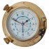 Royal Mariner Porthole Tide Clock - Large, Solid Brass