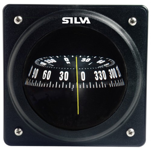 Silva 70P Bulkhead Mount Compass - Black Body, Black Conical Card (34990-9011)