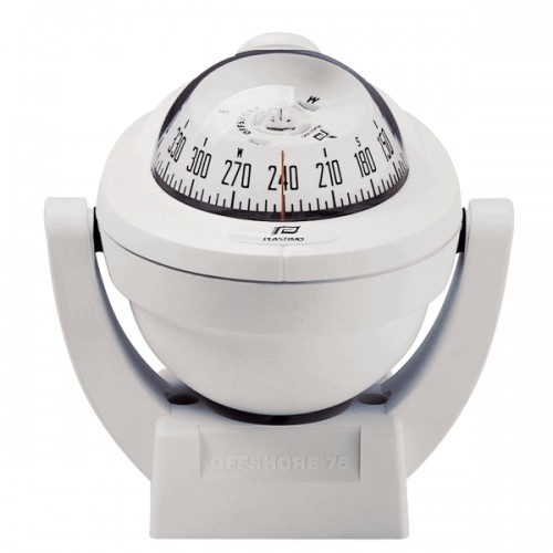 Plastimo Offshore 75 Bracket Mount Compass - White Body, White Conical Card (63866)