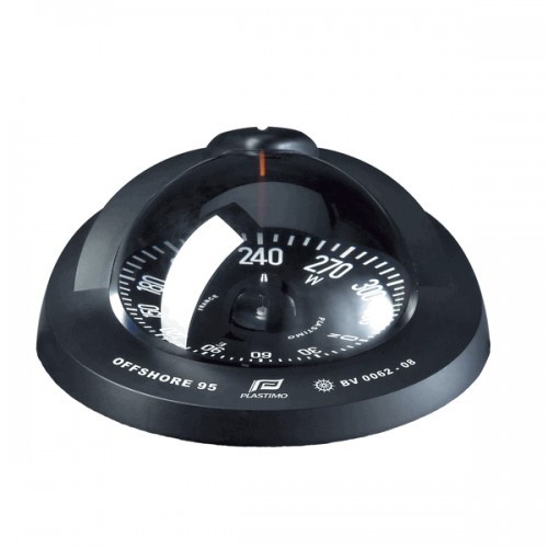 Plastimo Offshore 95 Flush Mount Compass - Black Body, Black Flat Card (65732)