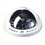 Plastimo Offshore 95 Flush Mount Compass - White Body, Black Flat Card (65736)