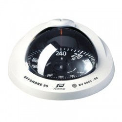Plastimo Offshore 95 Flush Mount Compass - White Body, Black Flat Card (65736) Plastimo Offshore 95 Flush Mount Compass - White Body, Black Flat Card (65736)
