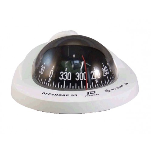 Plastimo Offshore 95 Flush Mount Compass - White Body, Black Conical Card (65737) Plastimo Offshore 95 Flush Mount Compass - White Body, Black Conical Card (65737)