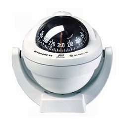 Plastimo Offshore 95 Bracket Mount Compass - White Body, Black Conical Card (65740) Plastimo Offshore 95 Bracket Mount Compass - White Body, Black Conical Card (65740)