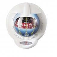 Plastimo Contest 101 Vertical Bulkhead Compass - White Body, Red Conical Card (64417) Plastimo Contest 101 Vertical Bulkhead Compass - White Body, Red Conical Card (64417)