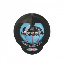 Plastimo Contest 101 Bulkhead Compass for 10-25 Degree Slope - Black Body, Black Conical Card (64422)