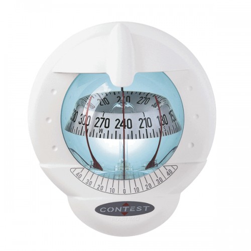 Plastimo Contest 101 Vertical Bulkhead Compass - White Body, White Conical Card (64423)