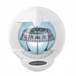 Plastimo Contest 101 Bulkhead Compass for 10-25 Degree Slope - White Body, White Conical Card (64424)