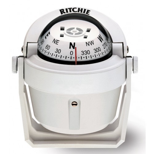 Ritchie Explorer Bracket Mount Compass - White Body, White Conical Card (B51W)