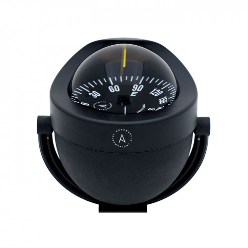 Autonautic C12 Bracket Mount Compass - Black Body, Black Flat Card (C12-001)
