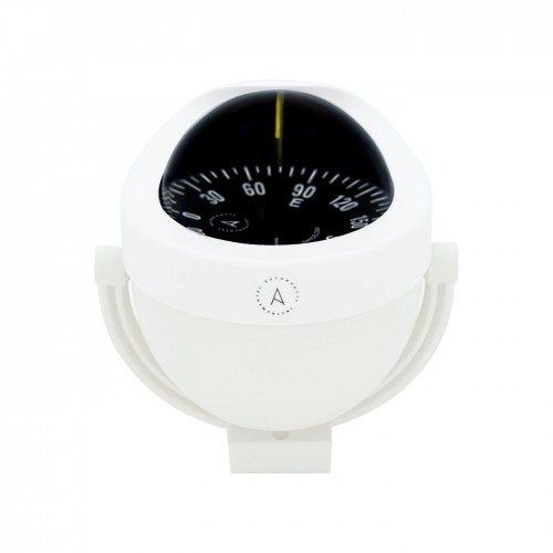 Autonautic C12 Bracket Mount Compass - White Body, Black Flat Card (C12-003)