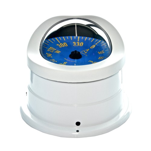 Autonautic C15 Binnacle Mount Compass - White Body, Blue Flat Card (C15-0051) Autonautic C15 Binnacle Mount Compass - White Body, Blue Flat Card (C15-0051)