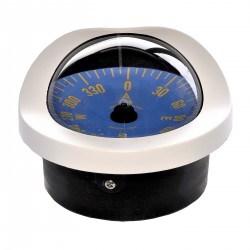 Autonautic C15/150 Flush Mount Compass - Black Body, Blue Flat Card (C15/150-0065)
