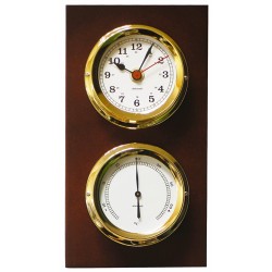 Autonautic Atlantic 95 Clock and Thermometer Station - Gold Plated, Vertical Plinth Autonautic Atlantic 95 Clock and Thermometer Station - Gold Plated, Vertical Plinth