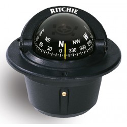 Ritchie Explorer Flush Mount Compass - Black Body, Black Conical Card (F50) Ritchie Explorer Flush Mount Compass - Black Body, Black Conical Card (F50)