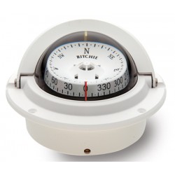 Ritchie Voyager Flush Mount Compass - White Body, White Conical Card (F83W)