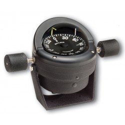 Ritchie Helmsman Bracket Mount Compass for Steel Hulls - Black Body, Black Flat Card (HB845)