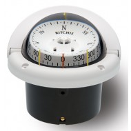 Ritchie Helmsman Flush Mount Compass - White Body, White Conical Card (HF743W)