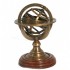 Nauticalia Armillary Sphere - Brass on Hardwood, 13cm