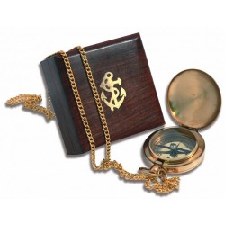Nauticalia Fob Compass - Brass, Pocket Watch Style