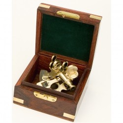 Nauticalia Quarter Size Vernier Sextant - Brass Replica in Box