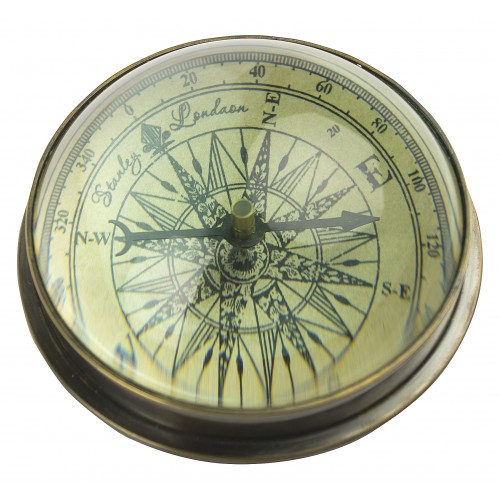 Nauticalia Domed Compass Paperweight - Antique Brass Nauticalia Domed Compass Paperweight - Antique Brass