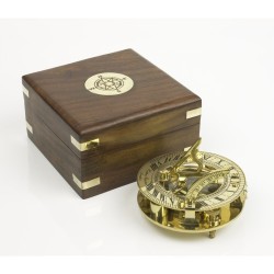 Nauticalia Circular Tripod Portable Sundial in Presentation Box