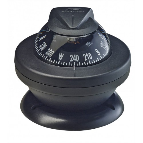 Plastimo Offshore 55 Bracket Mount Compass - Black Body, Black Conical Card (63854)