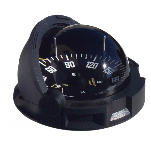 Plastimo Olympic 135 Flush Mount Compass - Black Body, Black Flat Card (65476)