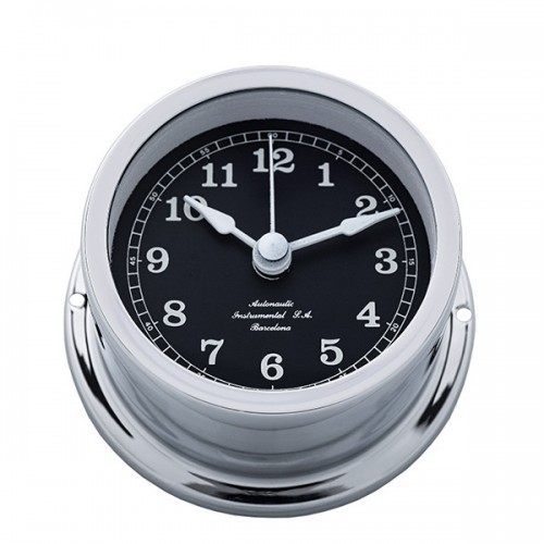 Autonautic Minor 72 Quartz Clock - Chrome, 50mm Black Dial