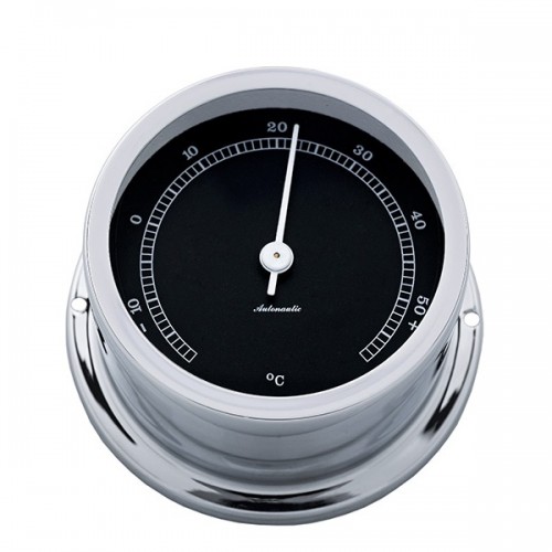 Autonautic Minor 72 Thermometer - Chrome, 50mm Black Dial