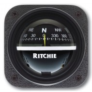 Ritchie Explorer Bulkhead Mount Compass - Black Body, Black Conical Card (V537)