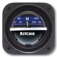 Ritchie Explorer Bulkhead Mount Compass - Black Body, Blue Conical Card (V537B)