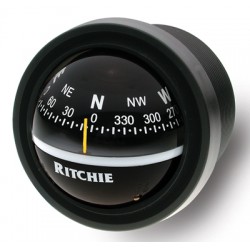 Ritchie Explorer Dash Mount Compass - Black Body, Black Conical Card (V572)