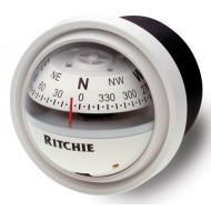 Ritchie Explorer Dash Mount Compass - White Body, White Conical Card (V57W2)